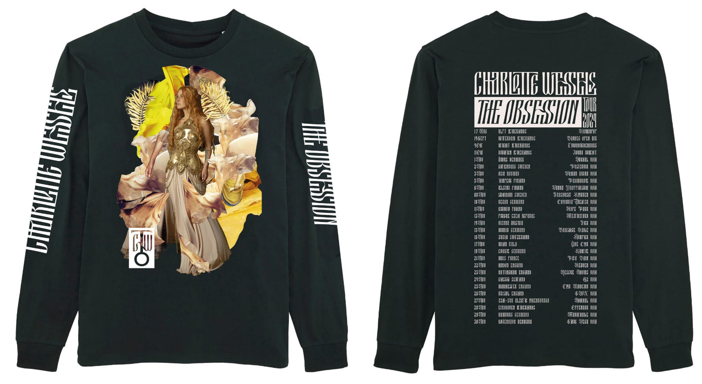 longsleeve Chasing Sunsets 2024 tourdates black