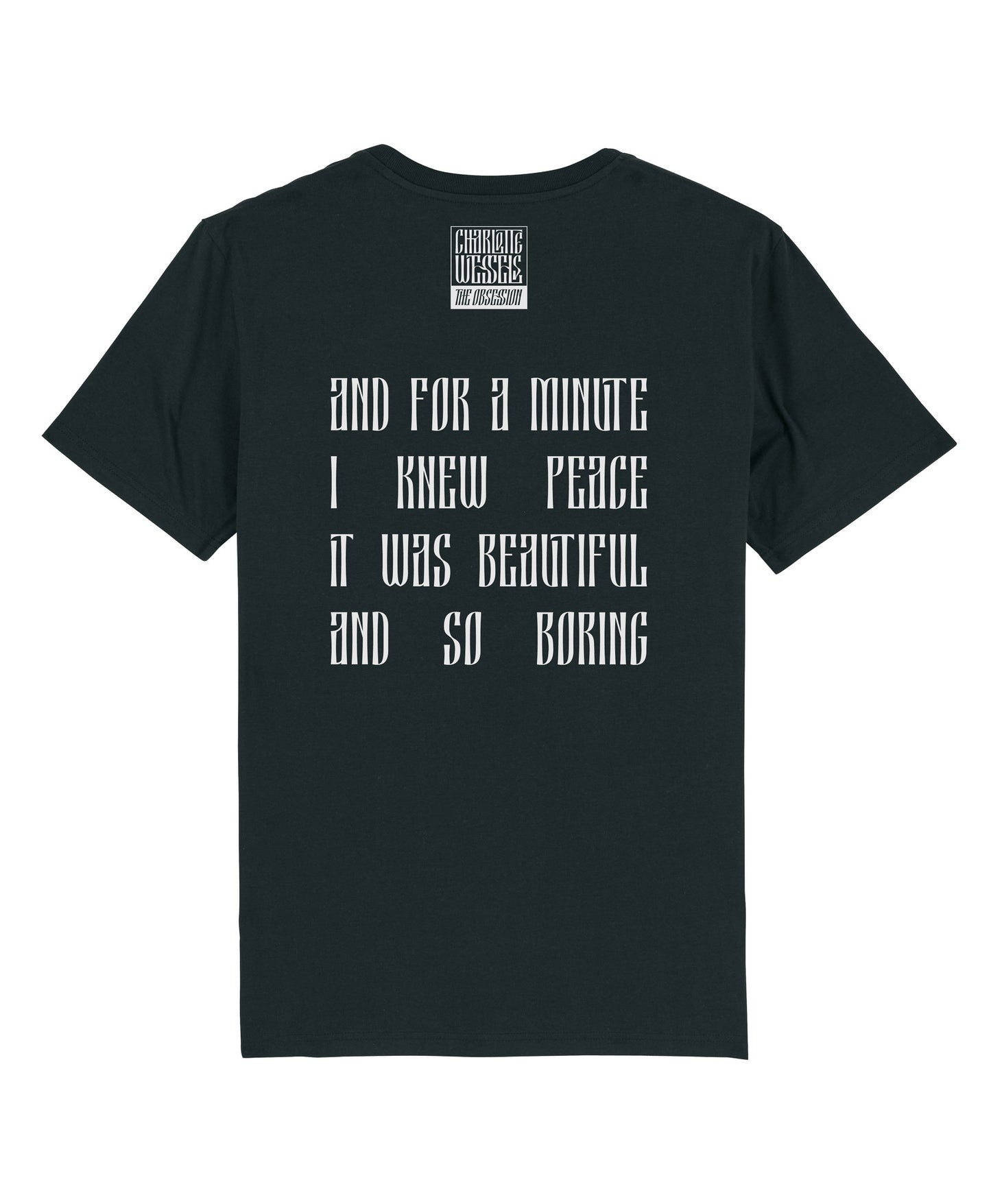 Black and White Logo and Lyric T-shirt - The Obsession